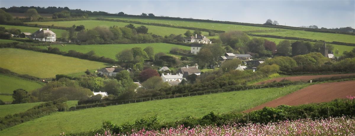 Looking back to Ringmore from the path to Tobys Point